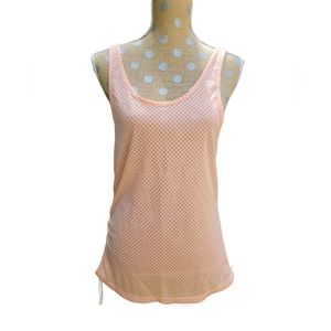 Merrell side ruched sheer tank orange